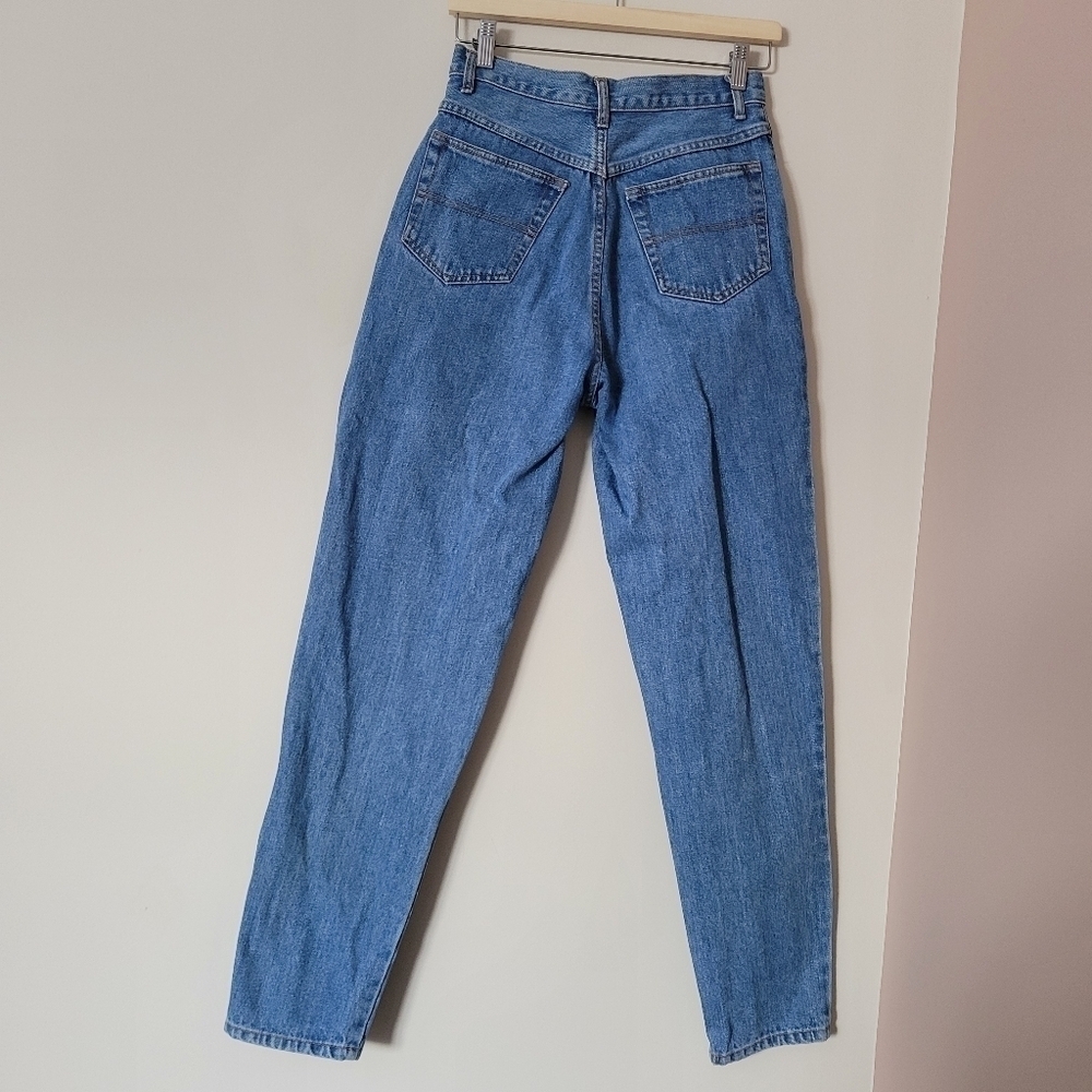 Vintage 90s Jonathan G High Waisted Mom Jeans Denim with Braided Trim Size 27 - Picture 3 of 7